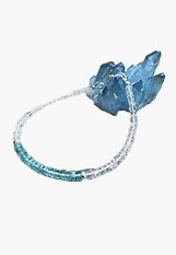 admirable tiny silver white and blue topaz birthstone bracelet